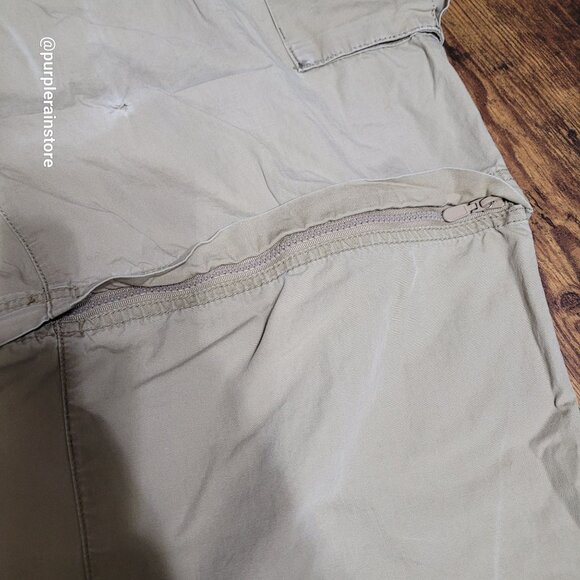 Vtg Tommy Hilfiger Baggy Convertible Cargo Pants 40x30 Measures 40x29 Y2K Beige - Picture 7 of 16